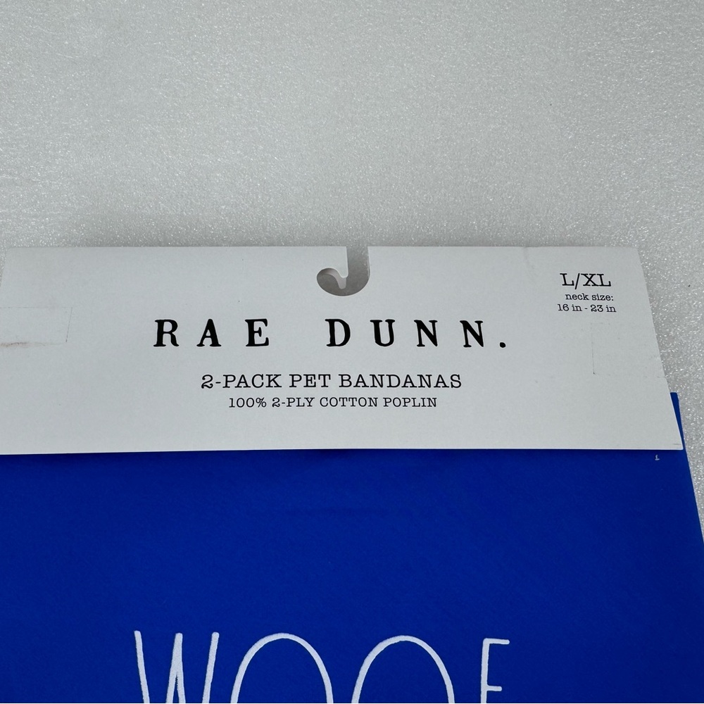 2 Pack Size L XL Rae Dunn Good Boy Bandanas Pet Scarf Dog Cat 100% Cotton - Picture 3 of 8